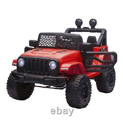 HOMCOM 12V Kids Electric Ride On Car Truck Off-road Toy With Remote Control Red