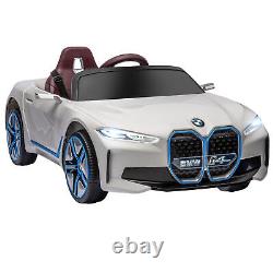 HOMCOM BMW i4 Licensed 12V Kids Electric Ride-On Car with Remote Control White