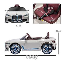 HOMCOM BMW i4 Licensed 12V Kids Electric Ride-On Car with Remote Control White