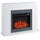 HOMCOM Electric Fireplace Suite with Remote Control Overheat Protection, 2000W