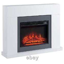 HOMCOM Electric Fireplace Suite with Remote Control Overheat Protection, 2000W