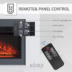 HOMCOM Electric Fireplace Suite with Remote Control Overheat Protection, 2000W