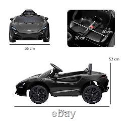 HOMCOM McLaren Licensed Kids Electric Ride-On Car with Remote Control Black