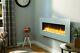 Holbeck Wall Mounted Electric Fire, White Flat Glass with Remote Control