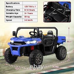 Kids Electric Ride On Dump Truck 2-Seater 12V Ride On Toy UTV Remote Control