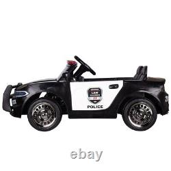 Kids Electric Ride on 12v Police Car Parental Remote Control Lights Siren USED