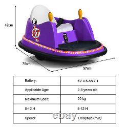 Kids Ride-On Bumper Car Electric Children Swivel Toy Car With Music Remote Control