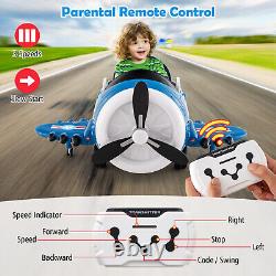 Kids Ride On Car Electric Airplane Gift Kids Toy withJoysticks & Remote Control