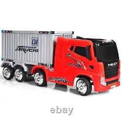 Kids Ride On Truck With Container 12V Electric Ride On Toy Remote Control Electric