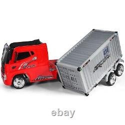 Kids Ride On Truck With Container 12V Electric Ride On Toy Remote Control Electric