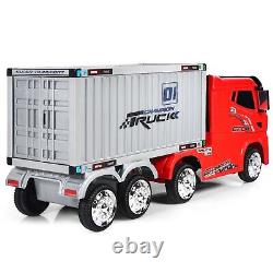 Kids Ride On Truck With Container 12V Electric Ride On Toy Remote Control Electric