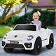 Kids White Beetle Electric Ride on Car with Remote Control 12V