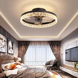 LED Fan with Lights & Remote Control Dimmable for Living Room Bedroom