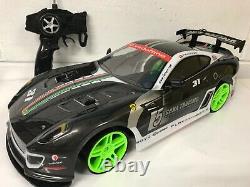 Large Fast Ferrari Sports Drift 4wd Rc Remote Control Car 1/10 Rechargeable