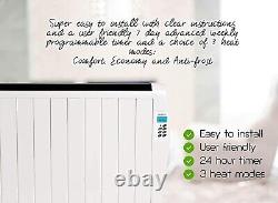 Low Energy Premium Aluminium Electric Panel Heater with Timer, Thermostat Remote