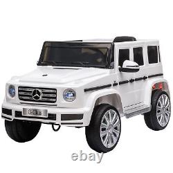 Mercedes Benz G500 12V Kids Electric Ride On Car Remote Control White 3-6 Years