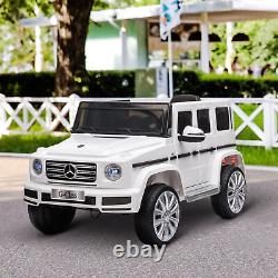 Mercedes Benz G500 12V Kids Electric Ride On Car Remote Control White 3-6 Years