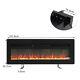 Moder 40 50 60 Electric Wall Fireplace Wall Insert Into Fire Remote Control LED