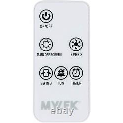 Mylek Tower Fan Electric Oscillating Cooling Air Remote Control Timer White