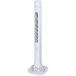 Mylek Tower Fan Electric Oscillating Cooling Air Remote Control Timer White