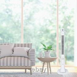 Mylek Tower Fan Electric Oscillating Cooling Air Remote Control Timer White