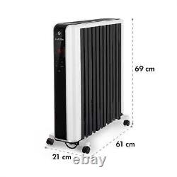 Oil Radiator Heater 3 Heat Settings Electric Portable Thermostat Timer 2500 W