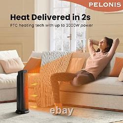 PELONIS Electric Space Heater 2000W with Remote Control, Energy Efficient