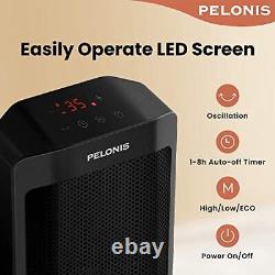 PELONIS Electric Space Heater 2000W with Remote Control, Energy Efficient