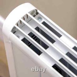 Portable Electric Space Heater Wall-Mounted Panel Radiator Remote Control White