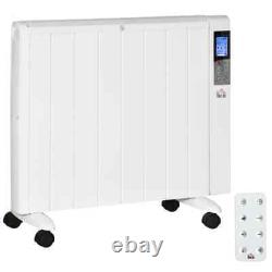 Portable Electric Space Heater Wall-Mounted Panel Radiator Remote Control White