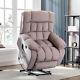 Power Lift Chair Electric Riser Massage Recliner With Remote Control, Beige