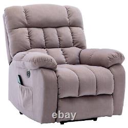 Power Lift Chair Electric Riser Massage Recliner With Remote Control, Beige