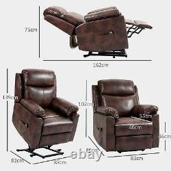 Power Lift Chair, Electric Riser Recliner Chair with Remote Control, Brown