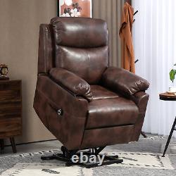 Power Lift Chair, Electric Riser Recliner Chair with Remote Control, Brown