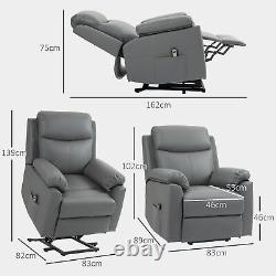 Power Lift Chair, Electric Riser Recliner Chair with Remote Control, Grey