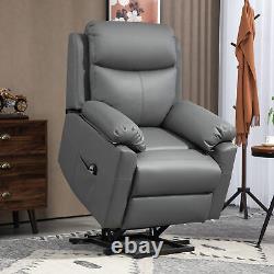 Power Lift Chair, Electric Riser Recliner Chair with Remote Control, Grey