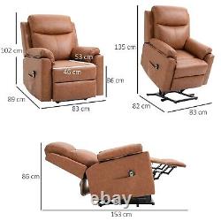 Power Lift Chair Electric Riser Recliner with Remote Control, Brown