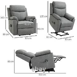 Power Lift Chair Electric Riser Recliner with Remote Control, Grey