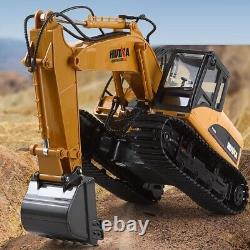 Remote Control Digger Excavator Huina RC 1 to 14 Scale Rubber Treads RC Kids Toy