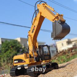 Remote Control Digger Excavator Huina RC 1 to 14 Scale Rubber Treads RC Kids Toy