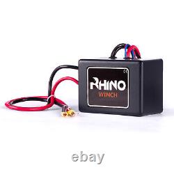 Rhino Electric Winch 12v 3000lbs Synthetic Dyneema Rope Fairlead Remote Control
