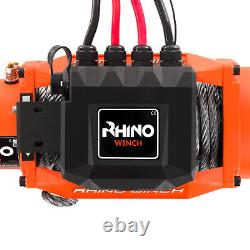 Rhino Electric Winch 24v 13500lbs Steel Cable Heavy Duty Fairlead Remote Control