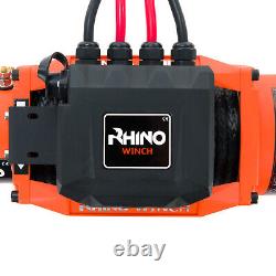 Rhino Electric Winch 24v 13500lbs Synthetic Dyneema Rope Fairlead Remote Control