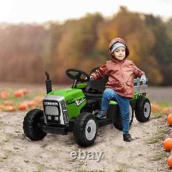 Ride On Kids Tractor, Battery Power Electric Car Truck with Remote Control Green