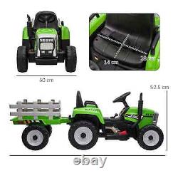 Ride On Kids Tractor, Battery Power Electric Car Truck with Remote Control Green