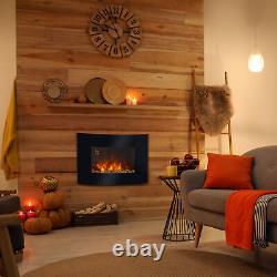 Stunning Slimline Wall-Mounted Electric Fire with LED Flame & Remote Control