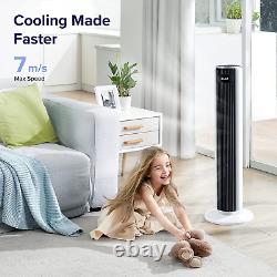 Tower Fan, 28 Db Quiet Electric Cooling Fan for Bedroom, 90° Oscillating Bladele
