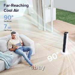 Tower Fan, 28 Db Quiet Electric Cooling Fan for Bedroom, 90° Oscillating Bladele