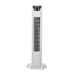 Tower Fan Remote Control Oscillation 3 Speeds 3 Operating Modes Modern 45W UK