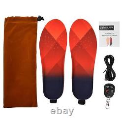 USB Rechargeable Electric Heated Shoe Insoles Foot Warmer Feet Remote Control